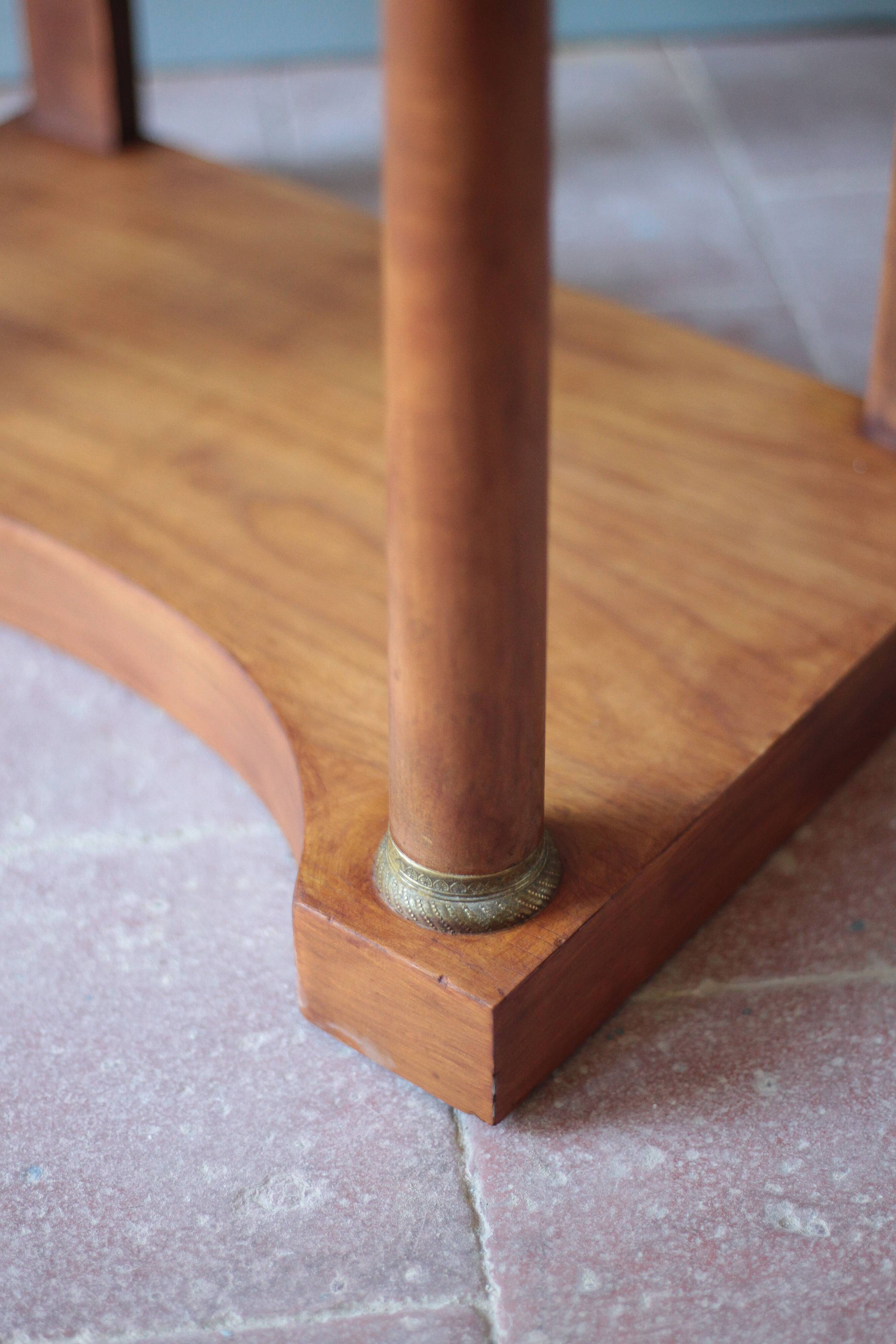 Bedside table or console in Empire style, drawer unit, end table.