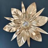 Vintage wall lamp golden leaves