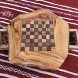Rustic handmade chessboard 30×33cm