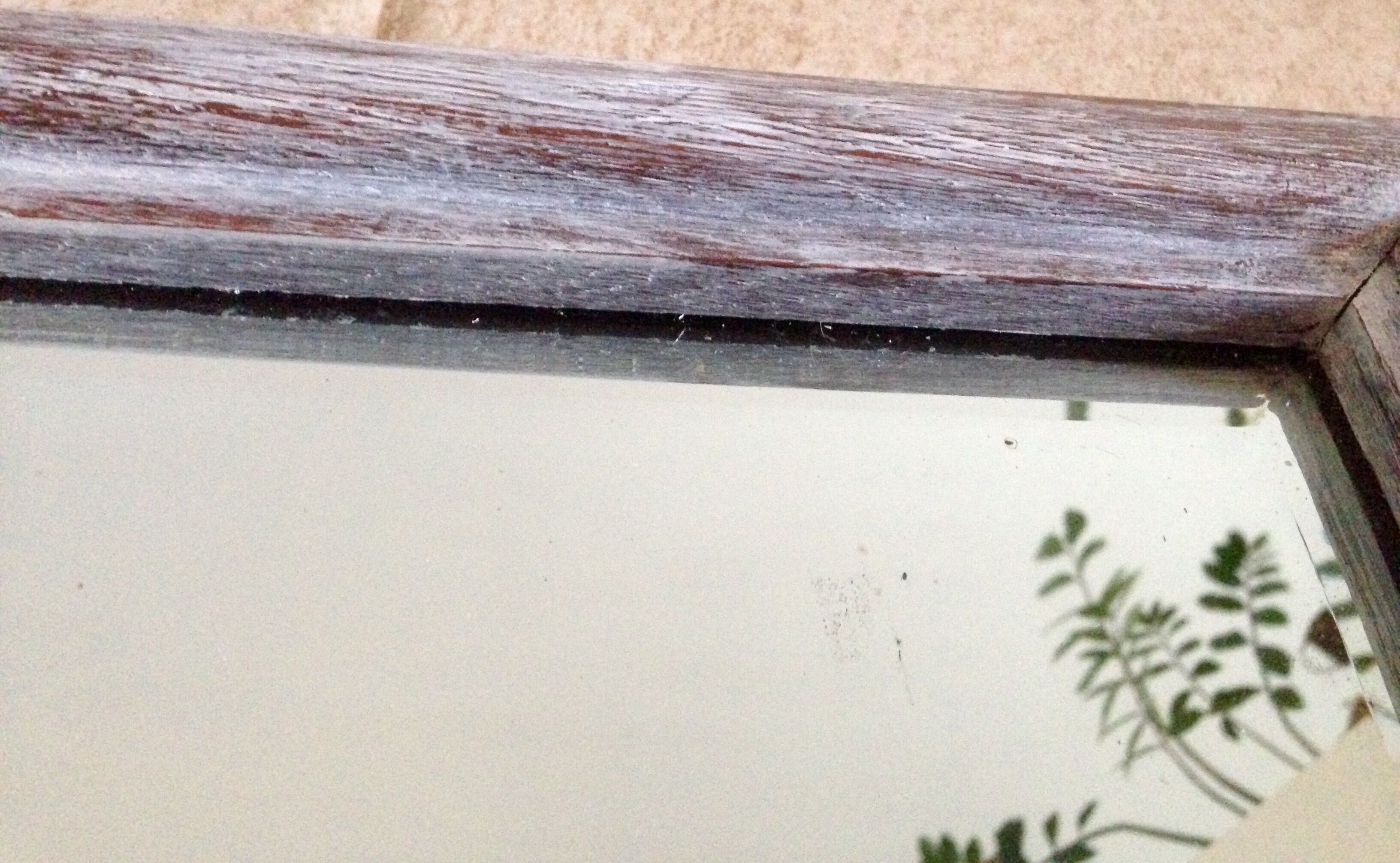 White beveled 81x68cm mirror