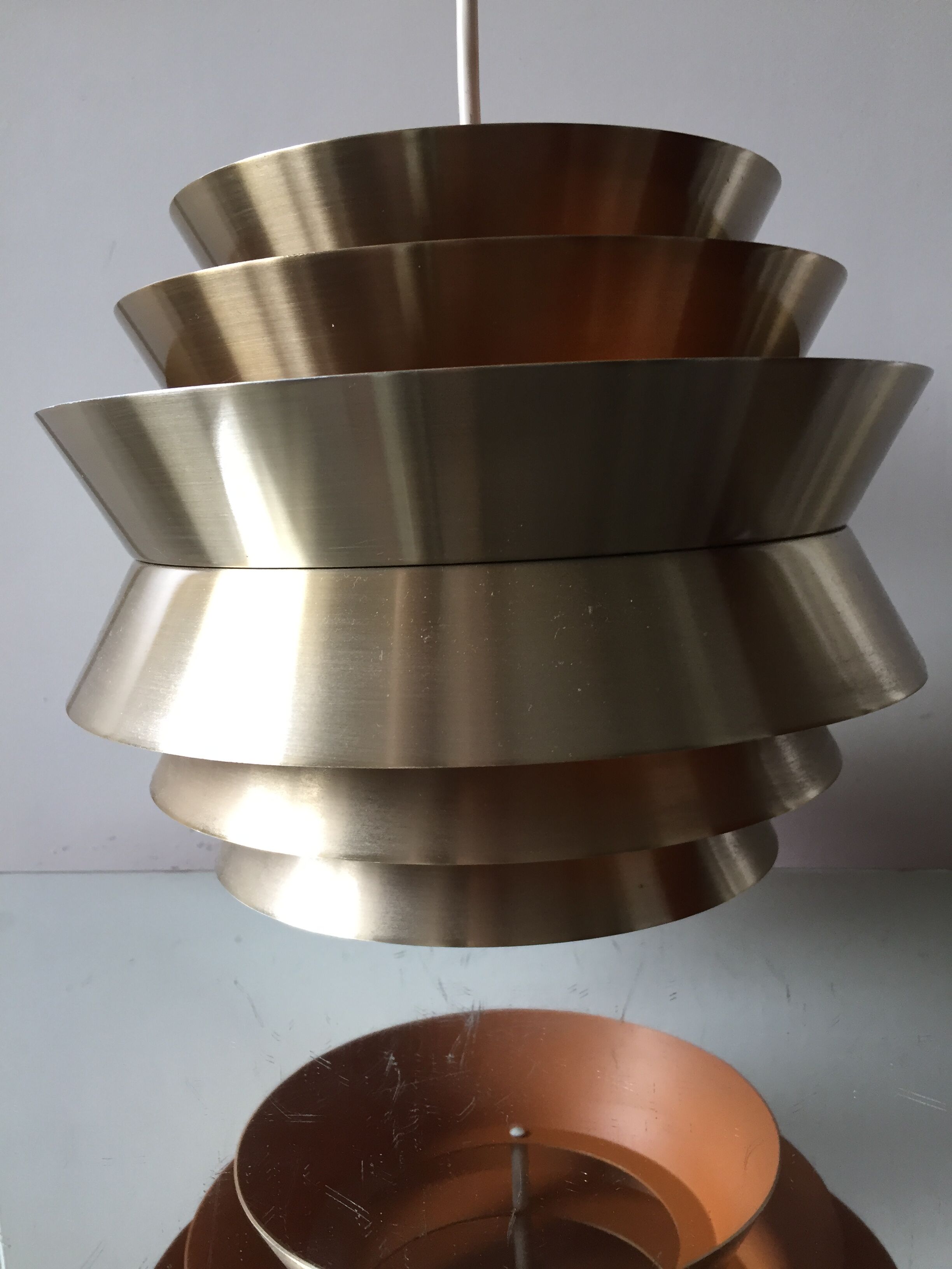 Brass hanging lamp by Carl Thore for Granhaga