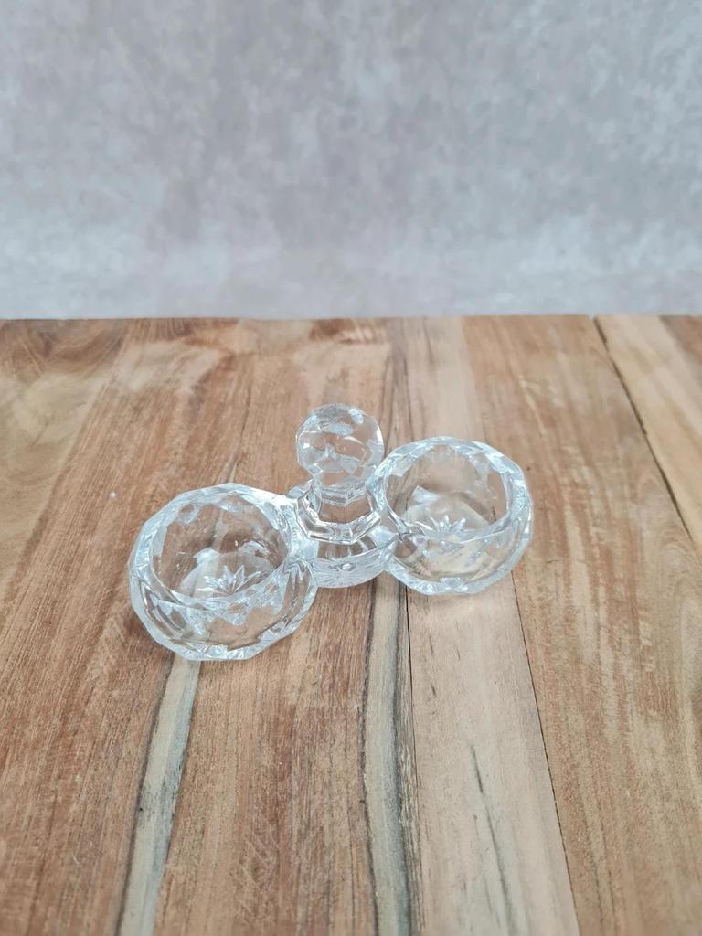 Double crystal saleron signed Baccarat