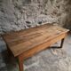 Antique French coffee table, 18th-century cherry farmhouse table with a drawer.