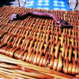 Wicker picnic basket