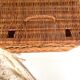 Vintage braid wicker basket for pets