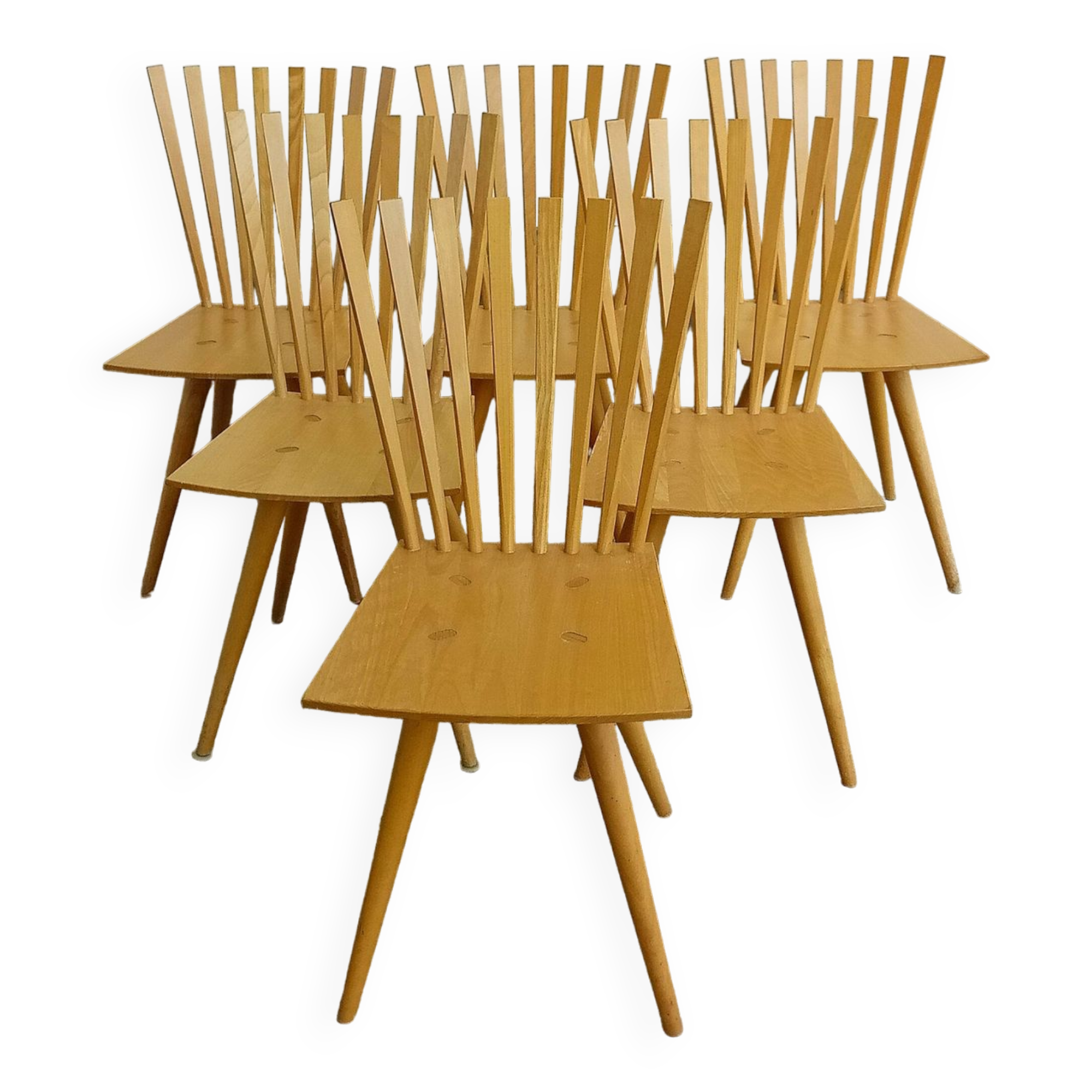 Set of 6 Mikkado - chairs by Foersom & Hiort-Lorenzen, denmark 1999
