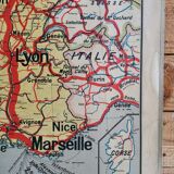 School map France Railways 1960