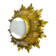 Sun wall lamp by ferro arte, metal and gold leaf, Spain, 1960