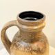 XXL Vase de sol en céramique beige marron Scheurich 417-42 Fat Lava West Germany vintage 1950s 1960s