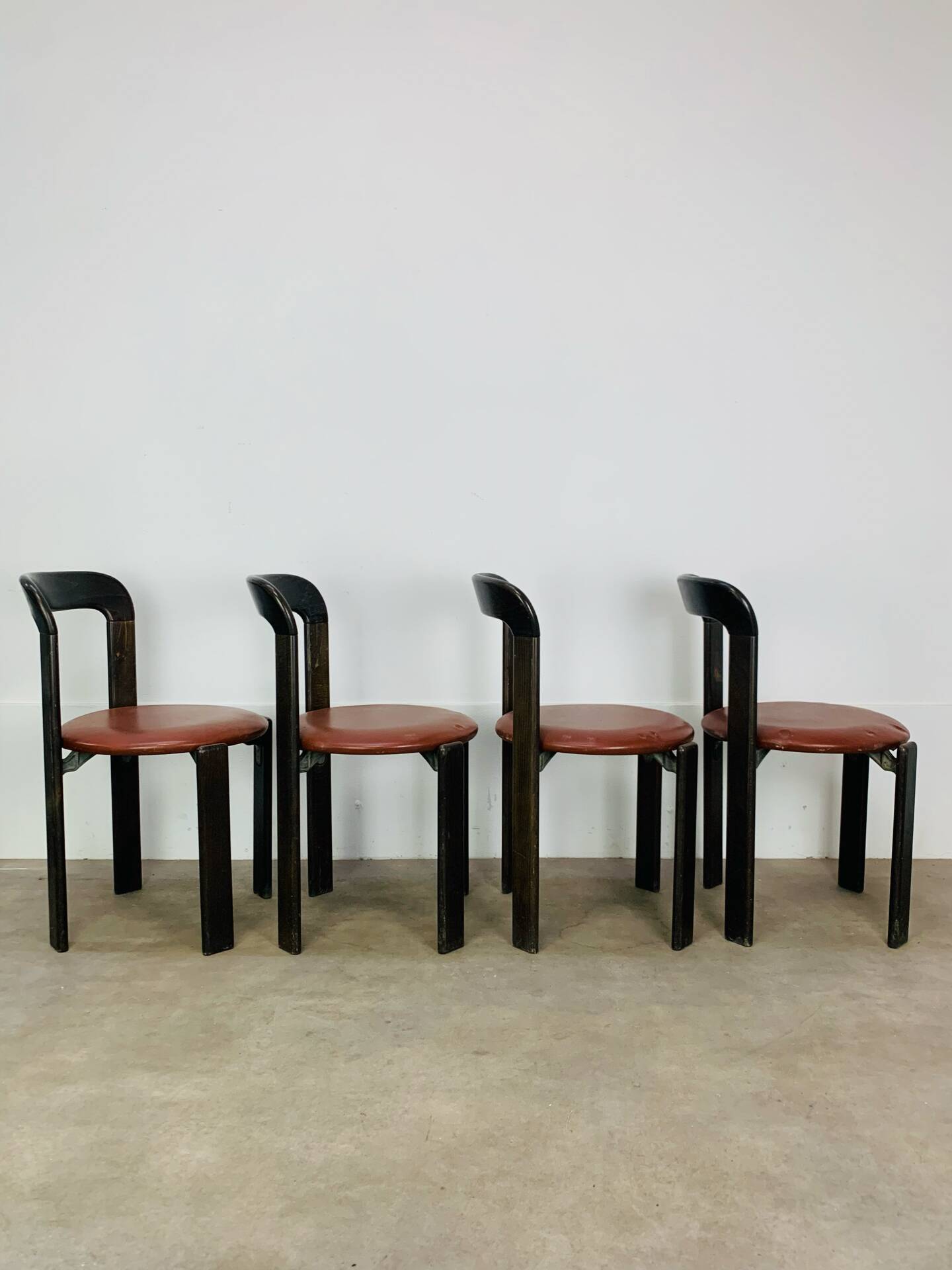 4 Bruno Rey chairs for Dietiker, workshop "Chair from Stein am Rhein"