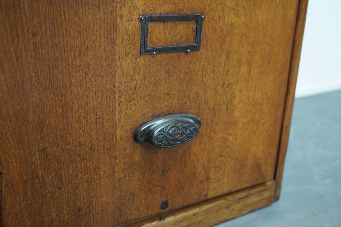 German oak drawer bank filing cabinet circa 1950