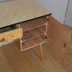 Bureau en bois des années 50 60 pied compas Baumann