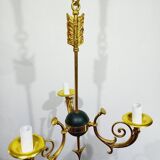 Lustre Empire Flèche 3 lumières Bronze