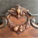 Large ancient carved wooden pediment, early 20th century