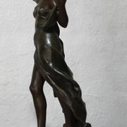 Ancient statue in bronze "Melody" after Auguste Moreau – Art Nouveau