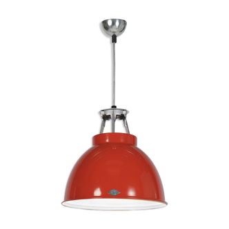 Original btc titan 1 pendant lamp, red with white interior