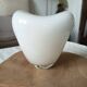 White and transparent heart-shaped Murano vase, Maria Christina Hamel.