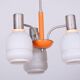 Mid-Century Chandelier in Chromed Steel and Glass from Drukov, Czech, 1970s