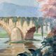 Tableau HSP "Landscape by the River" signed Bizet (mid-20th century school)