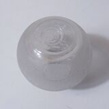 Vintage white and gold frosted glass vase