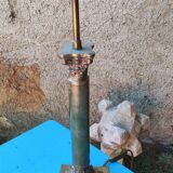 Bronze column-shaped table lamp