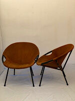Beautiful Pair of Lusch Erzeugnis Balloon Chairs