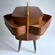 60s Portable Scandinavian Seamstress Worker, Wood
