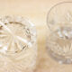 2 verres à whisky en cristal taillé