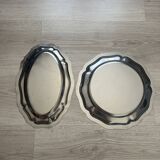 Lot de 2 services plateau en inox