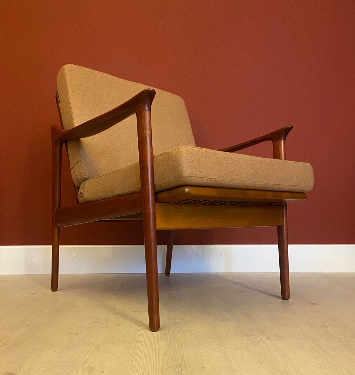 Norwegian teak lounge chair by Fredrik Kayser for Vatne, 1960s