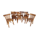 Lot de neuf chaises disparates