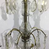 Chandelier 4 lights bronze and tassels