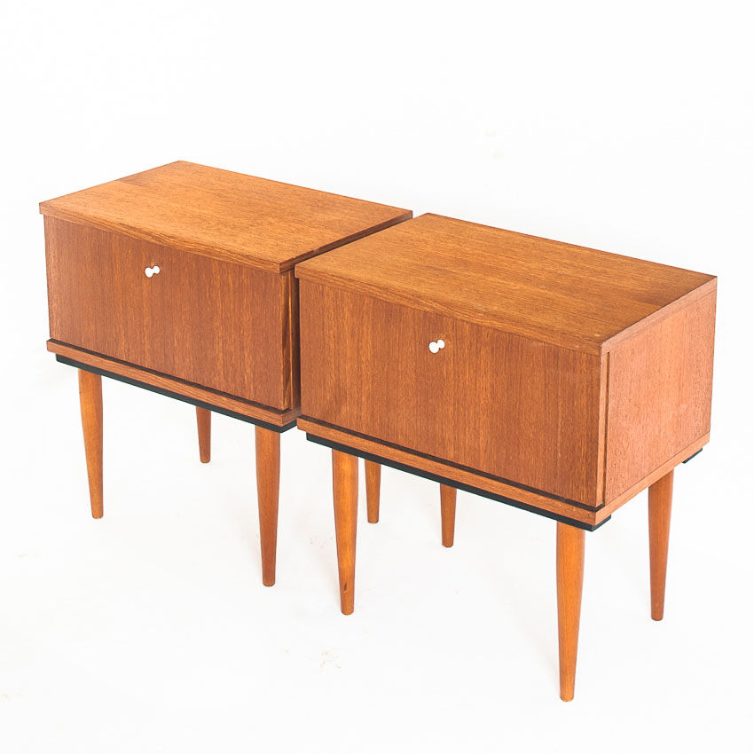 Pair of vintage / Mid Century bedside tables - France, 1960
