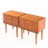 Pair of vintage / Mid Century bedside tables - France, 1960