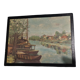 Illustration boats and river