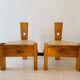 Pair of small pine chairs from the 1970s