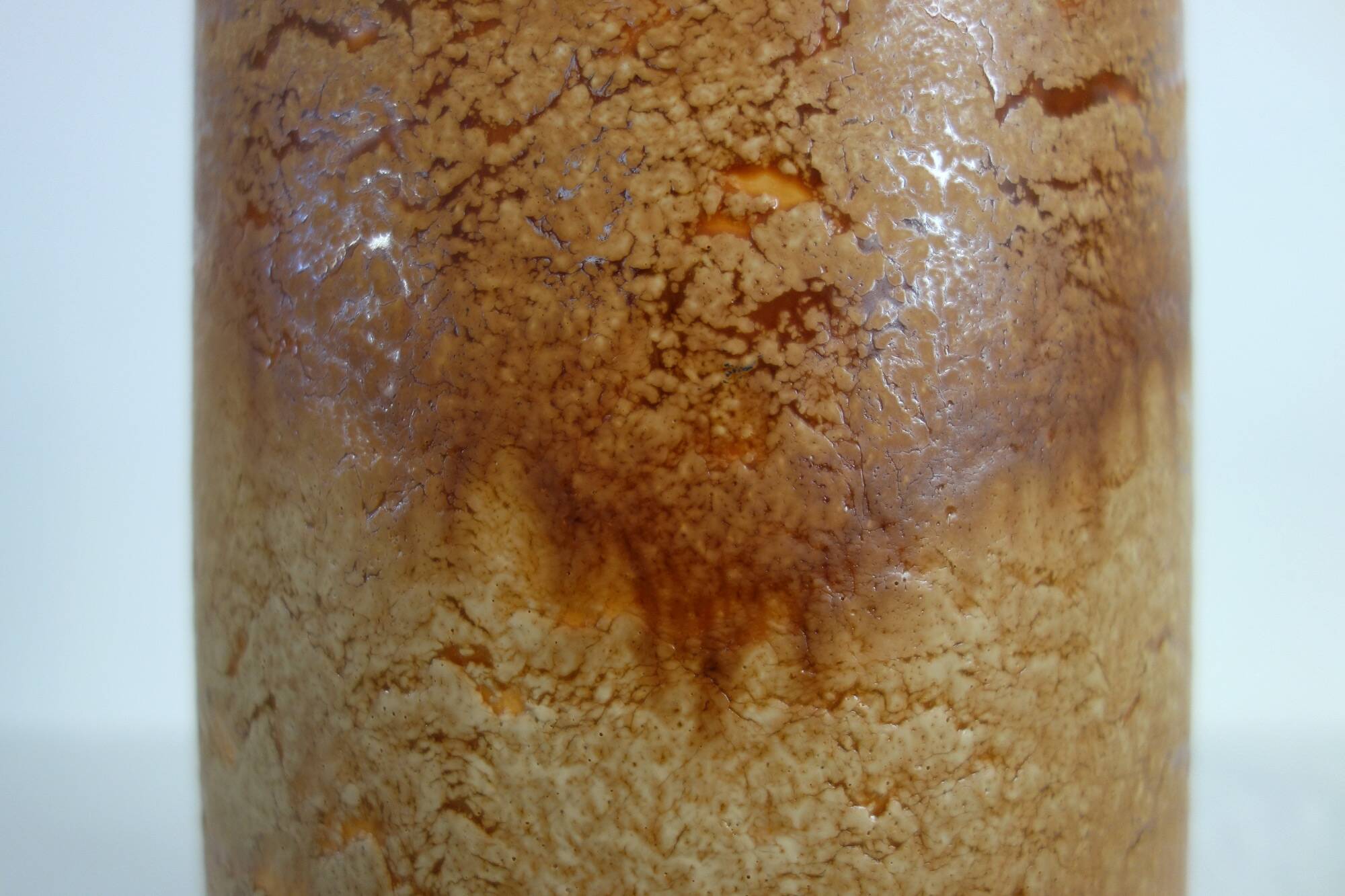 Large Scheurich vase, fat lava decor, 60s