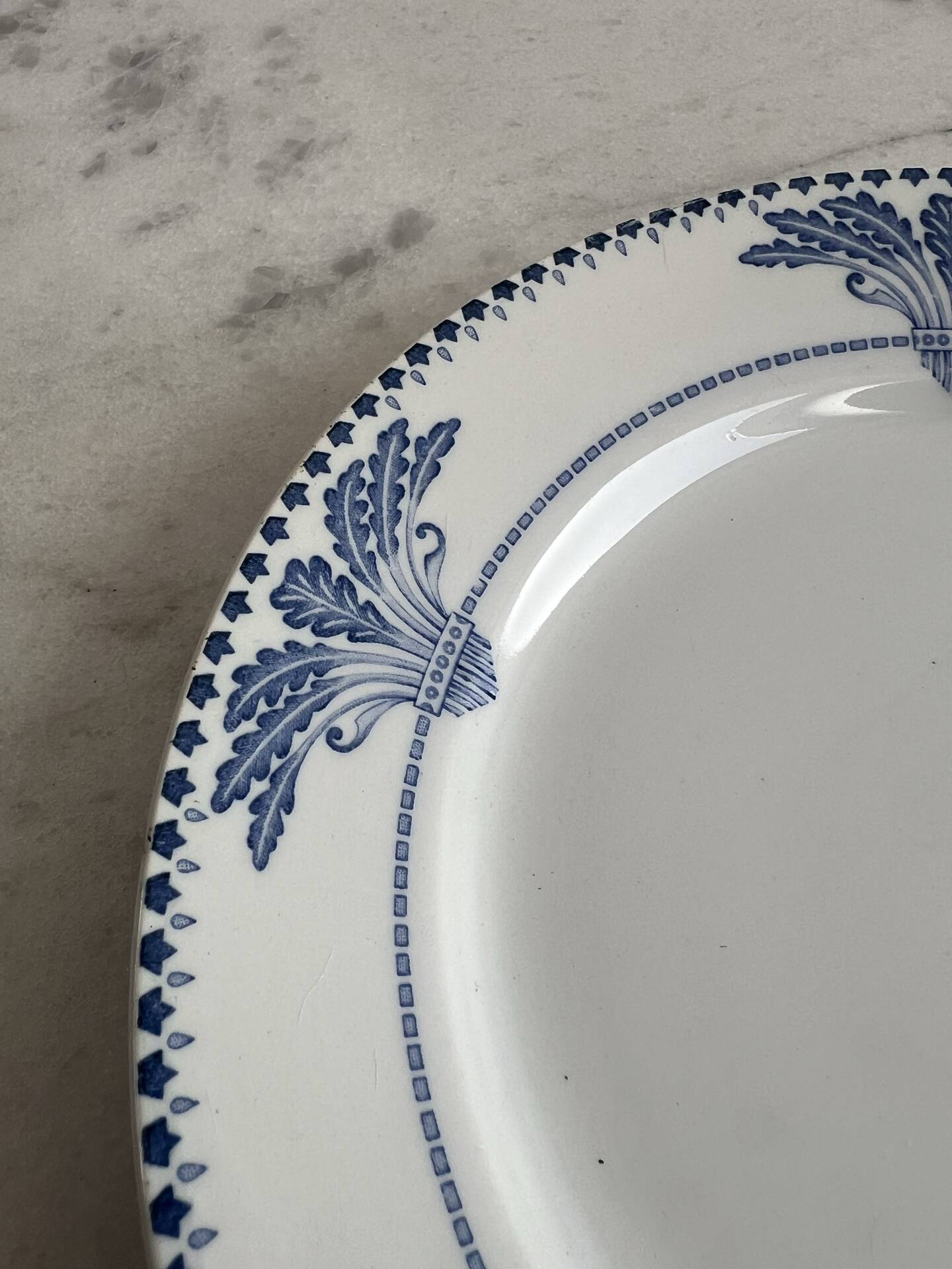 Set of 6 dessert plates Windsor Service Creil and Montereau 20.5cm