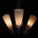 1970s Glass Chandelier , Czechoslovakia