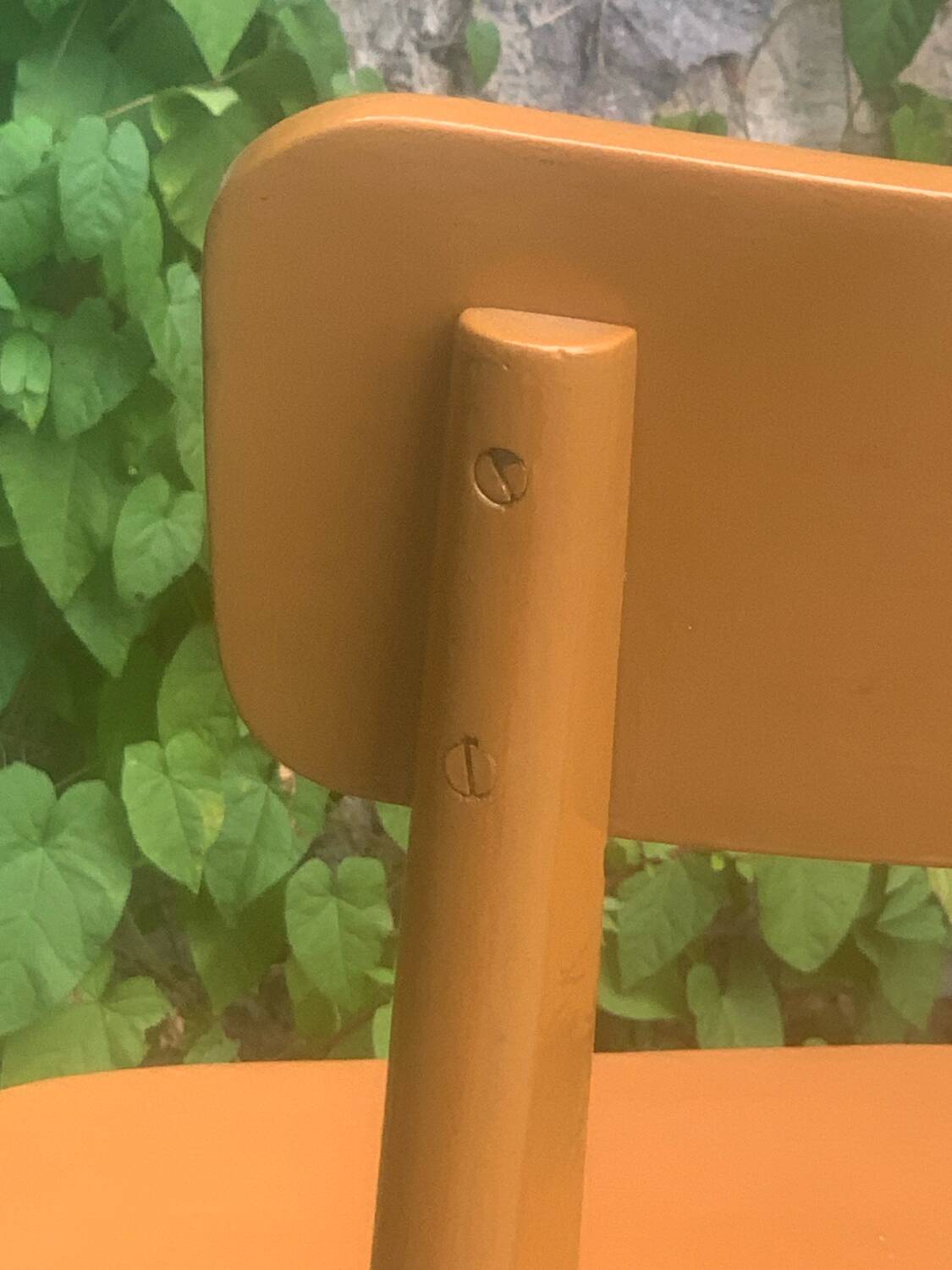 Pair of caramel bistro chairs 1950