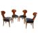Chaises Ballon Biedermeier, placage de frêne, velours gris, Vienne, 1900, ensemble de 4