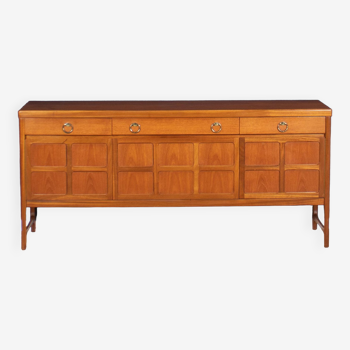 Buffet rétro en teck des années 1960 Nathan Squares Mid Century