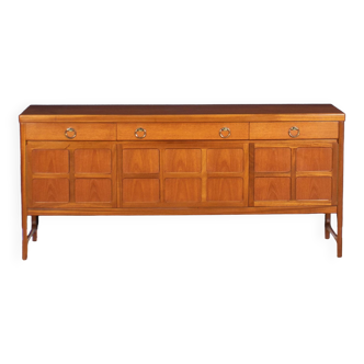 Buffet rétro en teck des années 1960 Nathan Squares Mid Century
