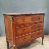 Transitional style inlaid chest of drawers
