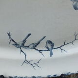 Dish in Terre de Fer decoration Spring, birds - 38x47 cms