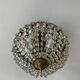 Old ceiling lamp basket in bronze and grapevines
