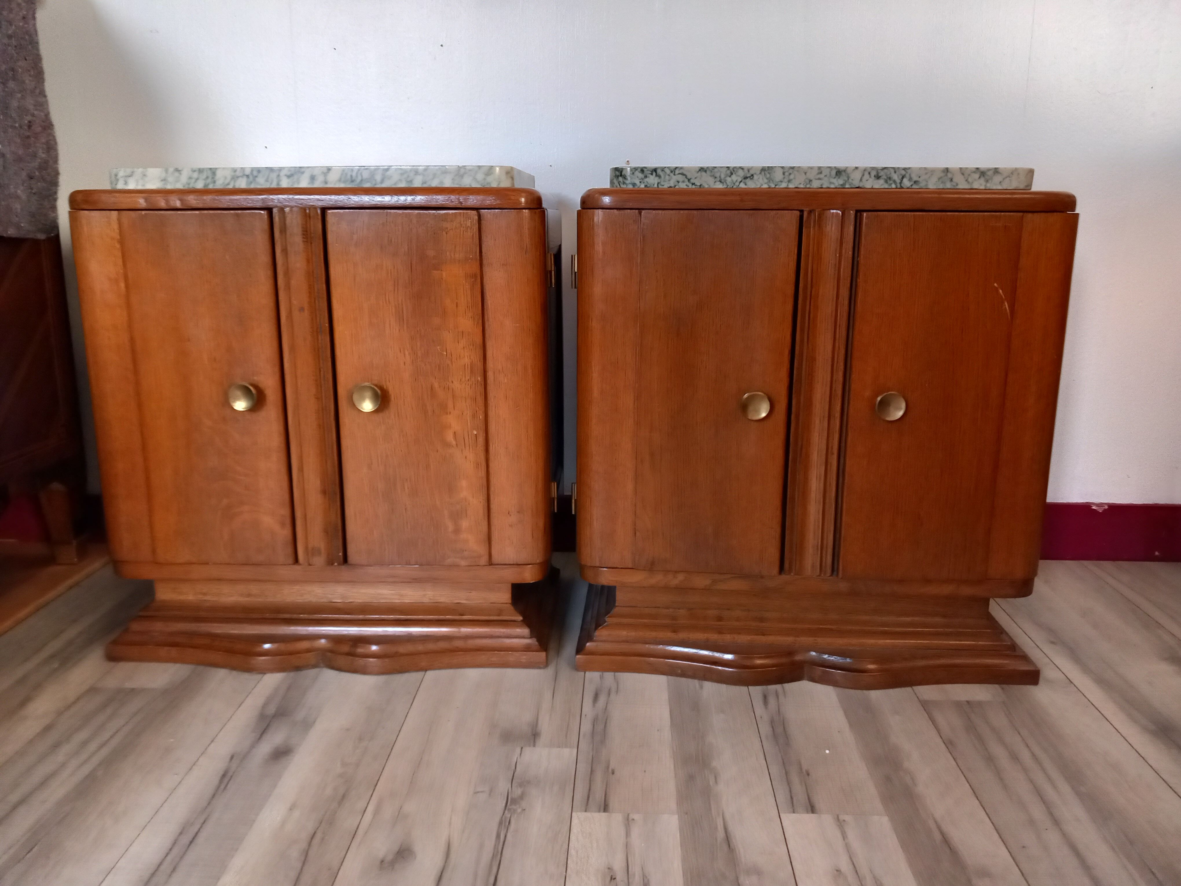 Pair of art deco bedside tables