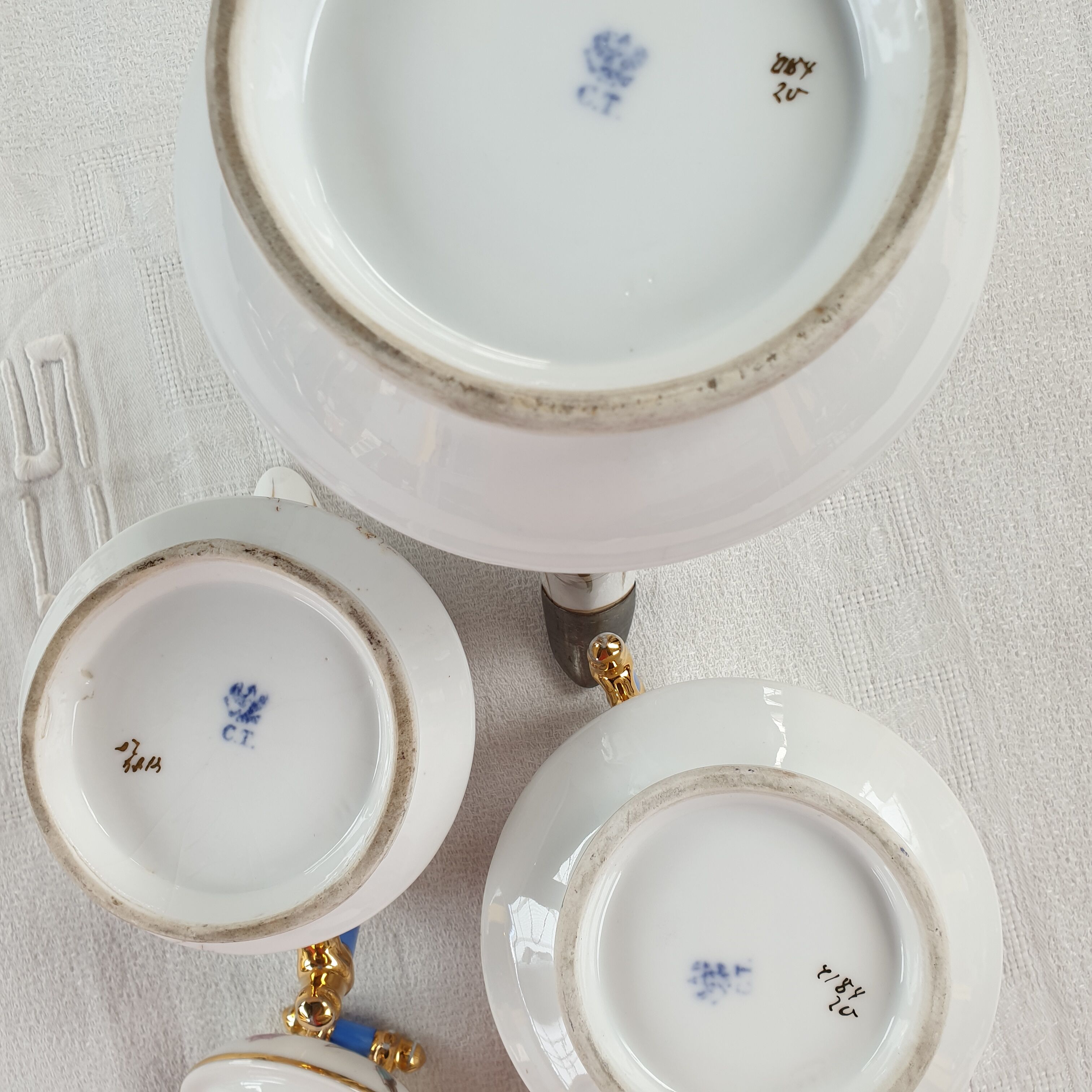 Tea service or porcelain coffee early 20th century.