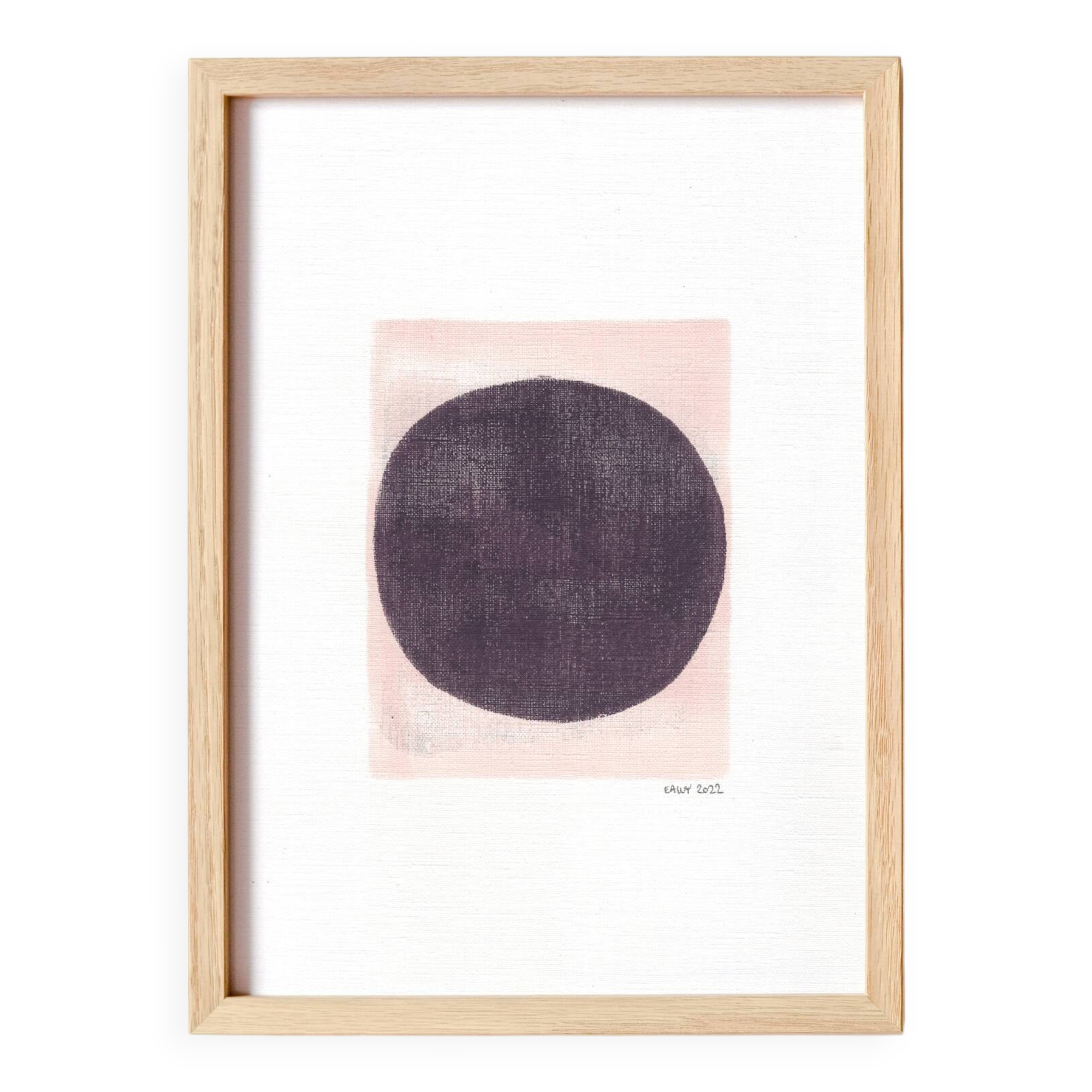 Abstract painting on paper signed eawy.