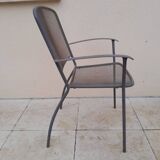 6 vintage garden armchairs iron metal chairs